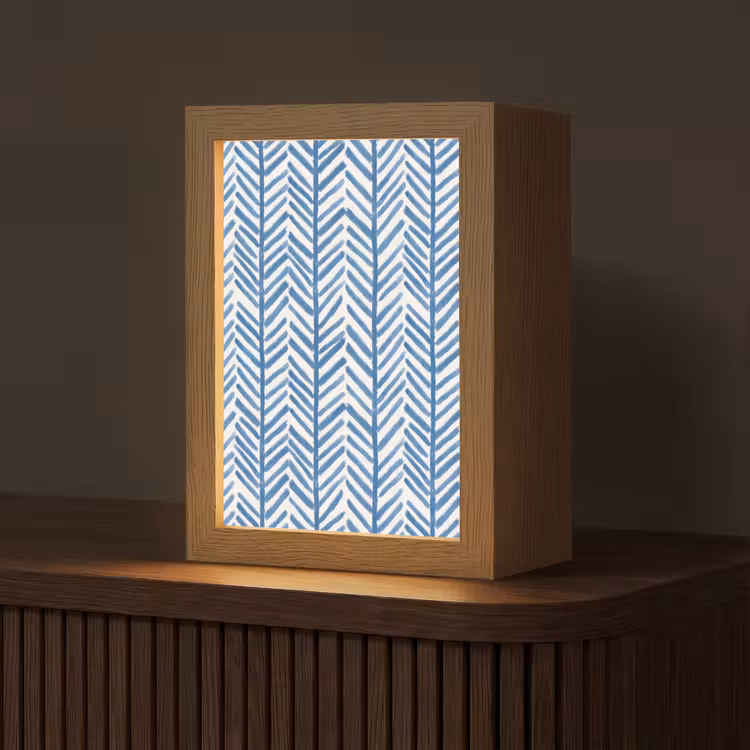 Tafellamp - Patroon - Streep - Blauw — 1