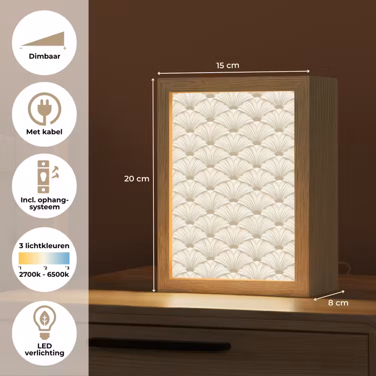 Tafellamp - Klassiek - Art - Beige — 7
