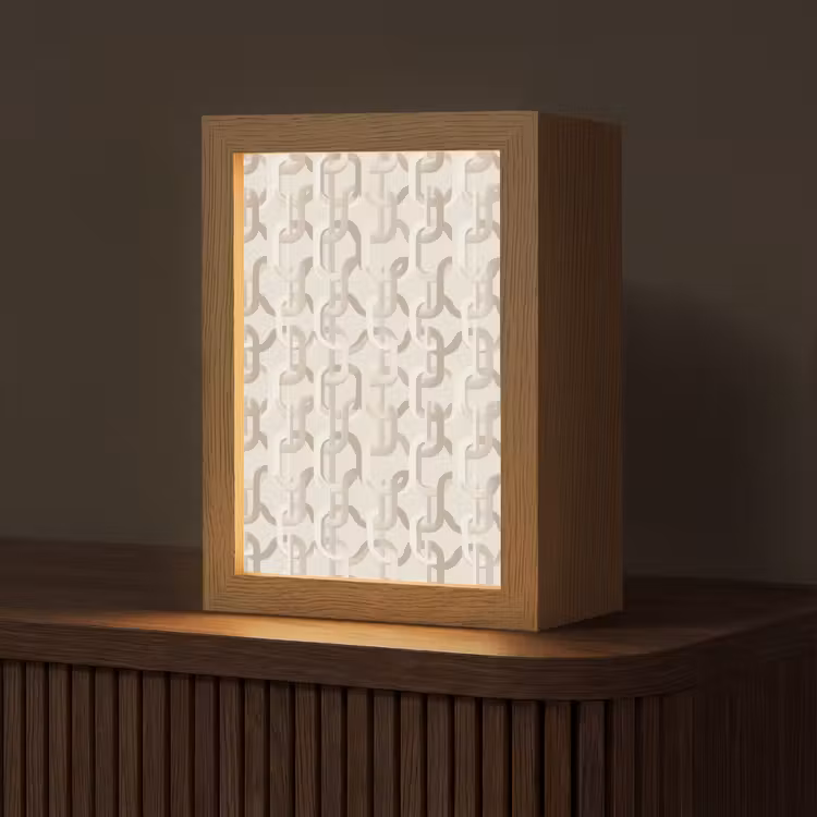 Tafellamp - Motief - Abstract - Beige — 1