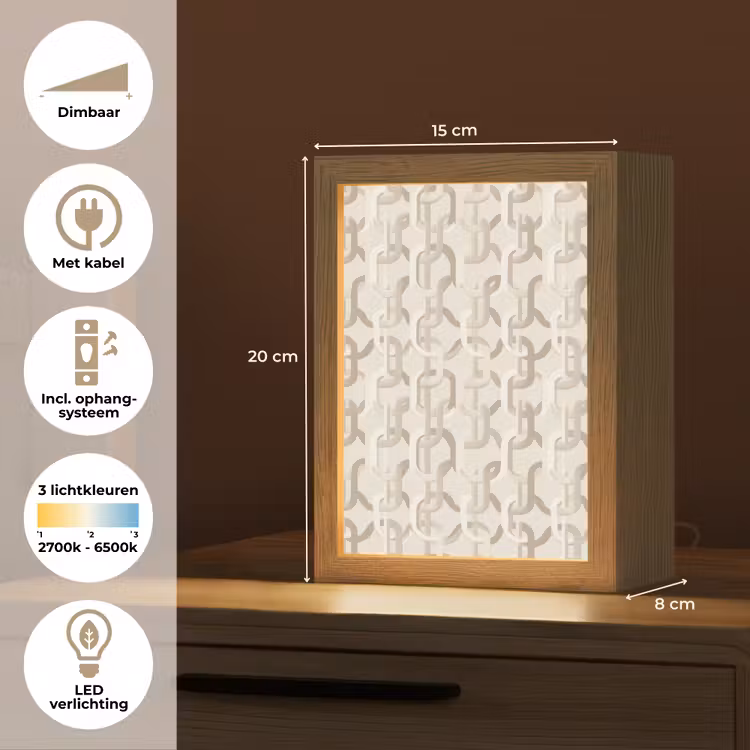 Tafellamp - Motief - Abstract - Beige — 7