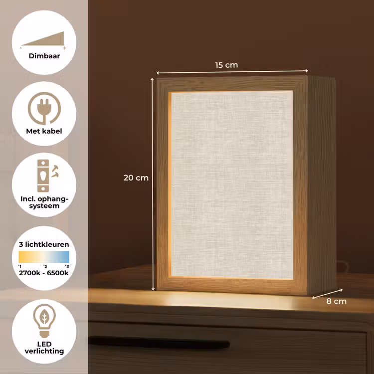 Tafellamp - Linnen - Textuur - Beige — 7