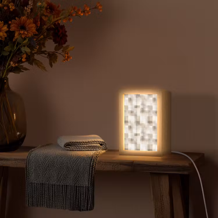 Tafellamp - Textuur - Linnen - Beige — 3