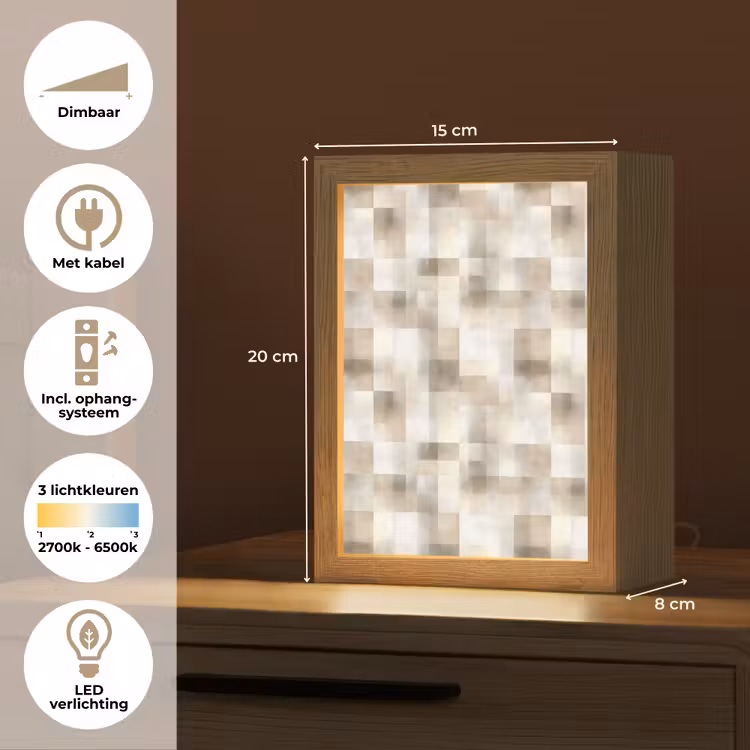 Tafellamp - Textuur - Linnen - Beige — 7