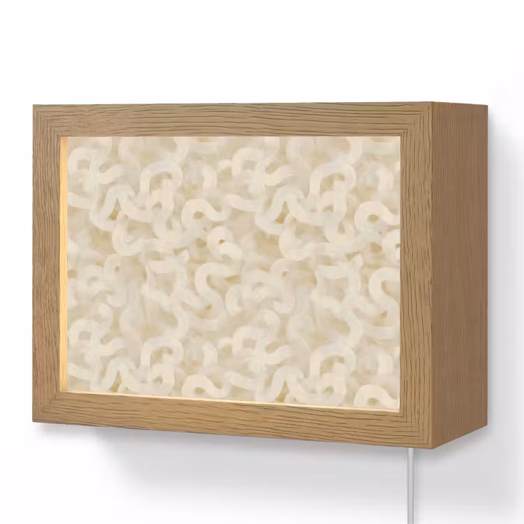 Lightbox - Wandlamp - Abstract - Lijnen - Beige — 1