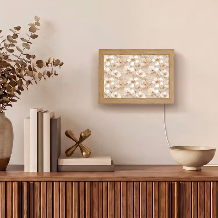 Lightbox - Wandlamp - Bloemen - artistiek - Goud — 4