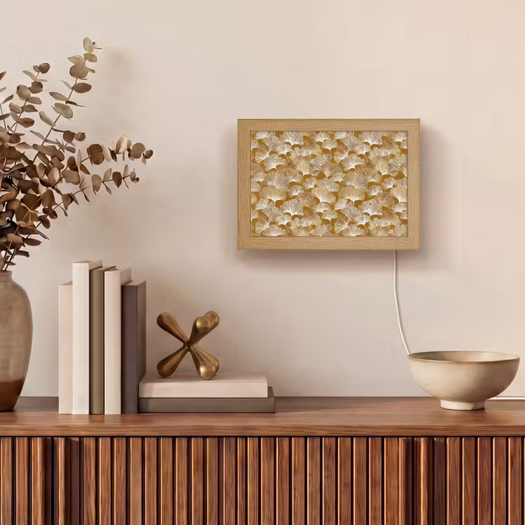 Lightbox - Wandlamp - Ginkgo - Bladeren - Goud — 4