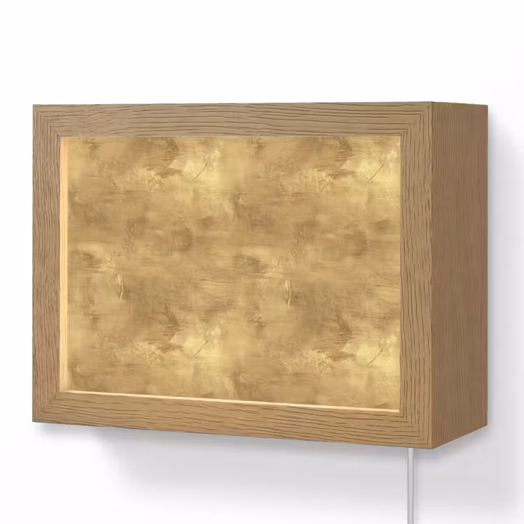Lightbox - Wandlamp - Industrieel - Textuur - Goud — 1