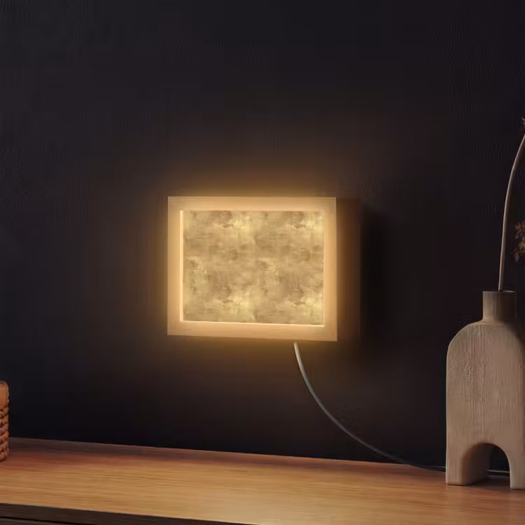 Lightbox - Wandlamp - Industrieel - Textuur - Goud — 2