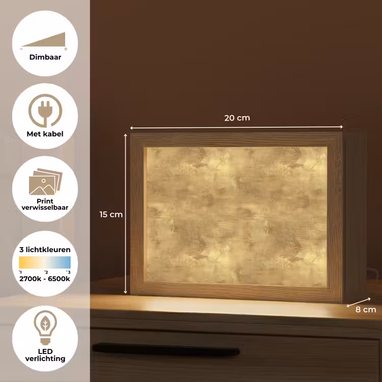 Lightbox - Wandlamp - Industrieel - Textuur - Goud — 9