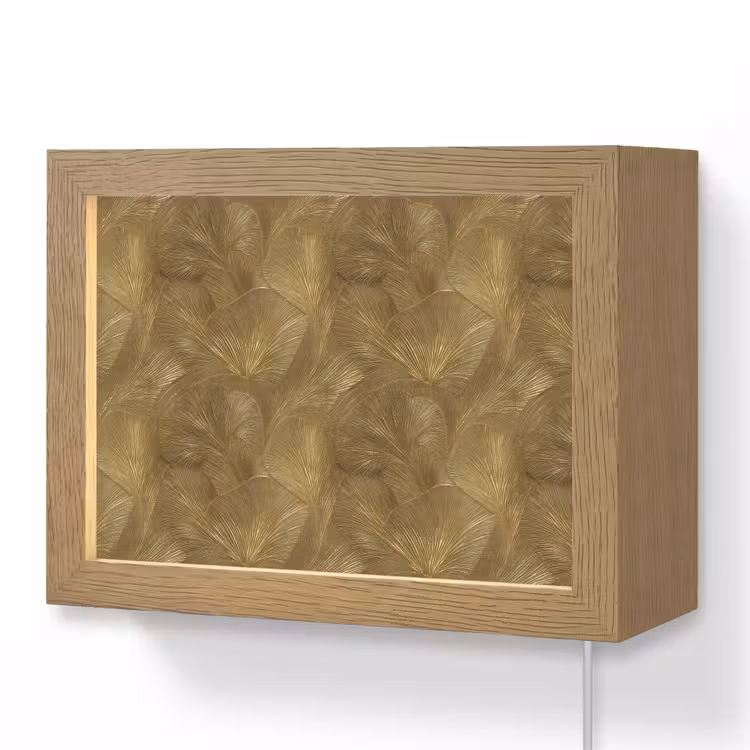 Lightbox - Wandlamp - Organisch - Lijnen - Goud — 1