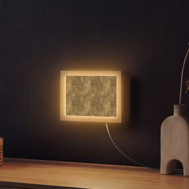 Lightbox - Wandlamp - Organisch - Lijnen - Goud — 2