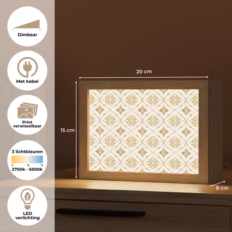 Lightbox - Wandlamp - Ornament - Klassiek - Goud — 9