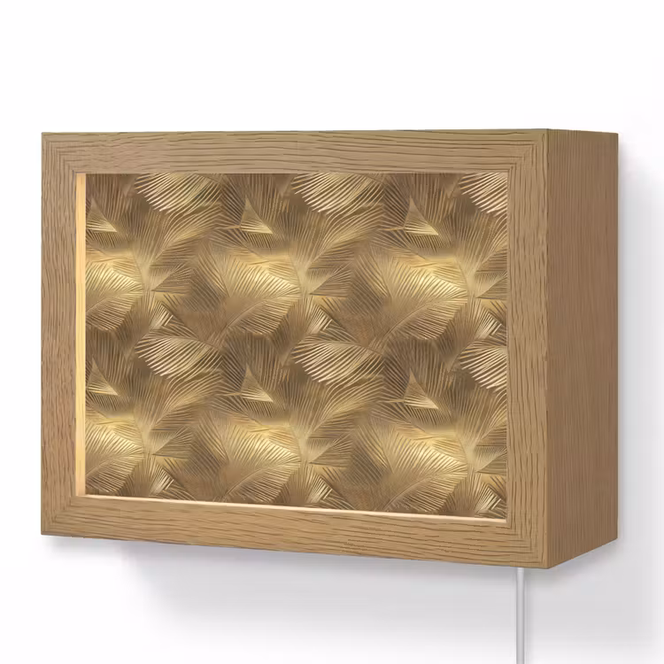 Lightbox - Wandlamp - Palm - Waaier - Goud — 1