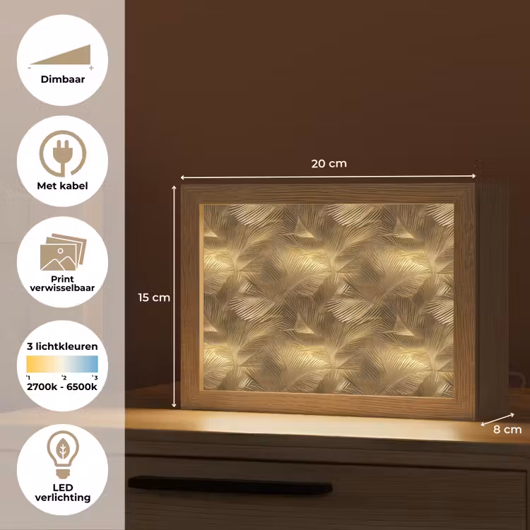 Lightbox - Wandlamp - Palm - Waaier - Goud — 9