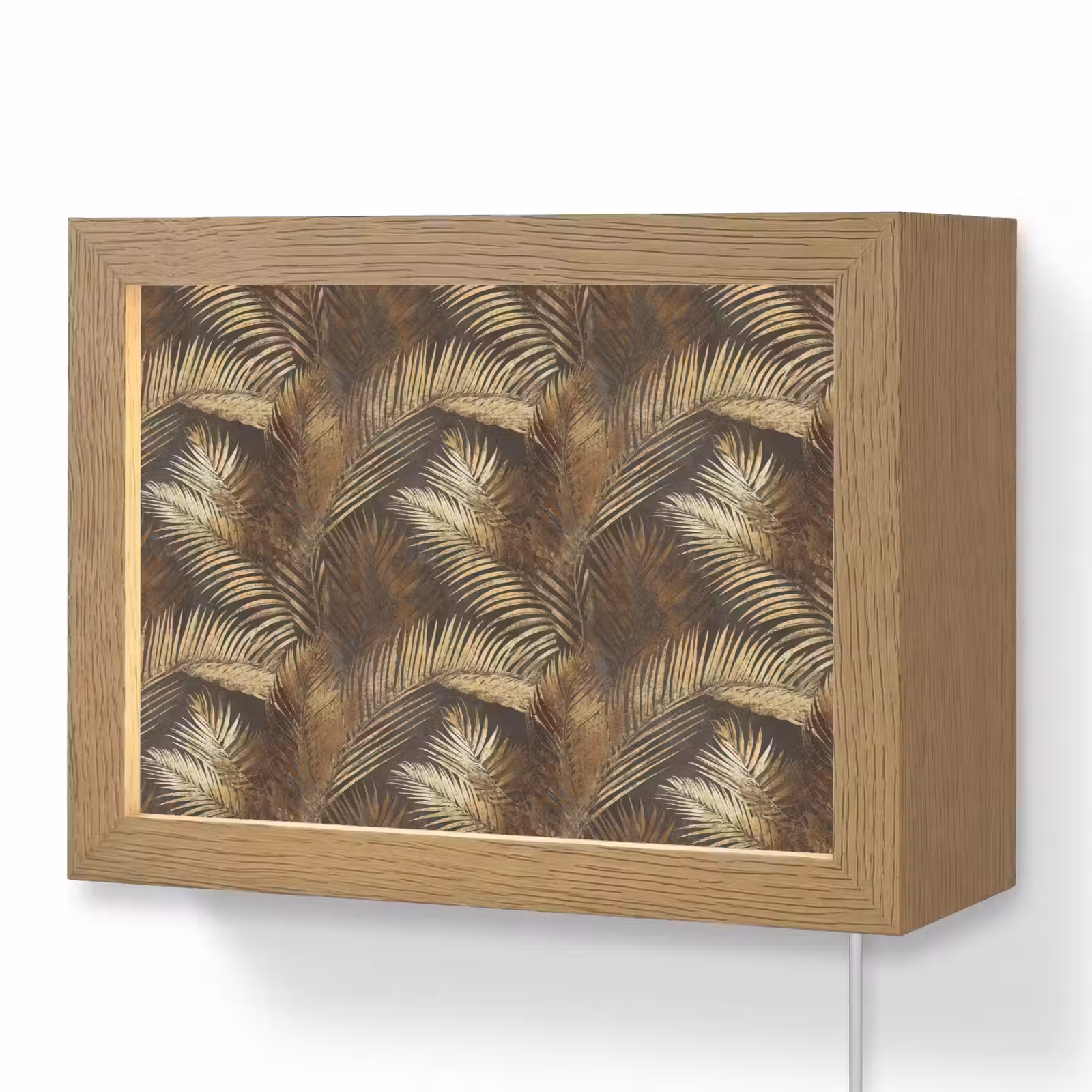 Lightbox - Wandlamp - Tropisch - Bladeren - Goud — 1
