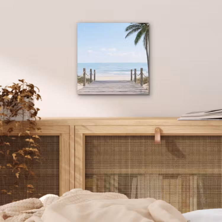 Aluminium schilderij - Palmbomen - Pad - Horizon — 4