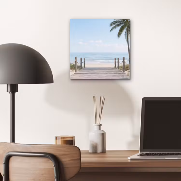 Aluminium schilderij - Palmbomen - Pad - Horizon — 6