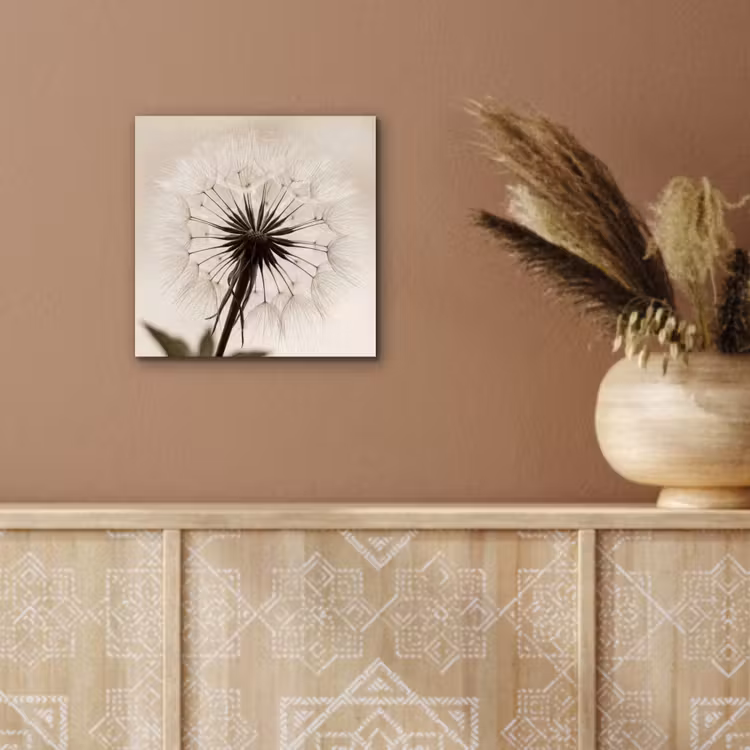 Aluminium schilderij - Paardenbloem - Minimalistisch - Wit — 5