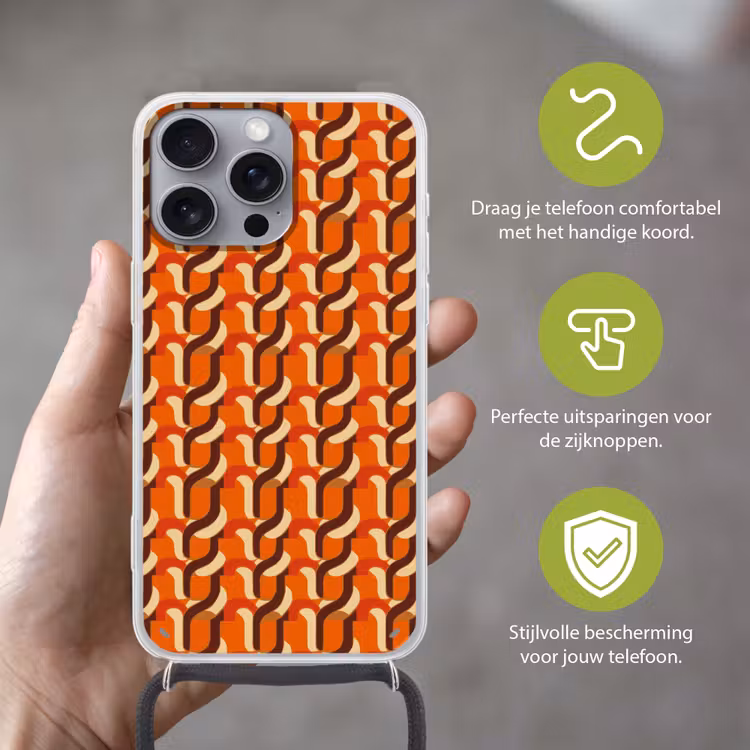 Telefoonhoesje met koord - Retro - Modern - Kleurrijk — 4