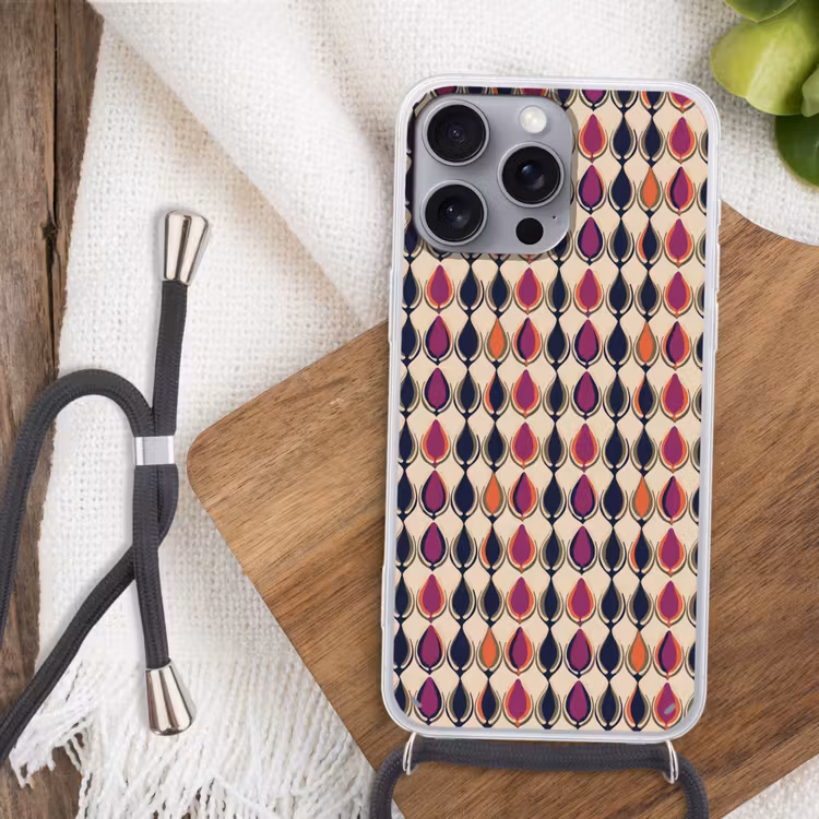 Telefoonhoesje met koord - Vintage - Retro - Kleurrijk — 3