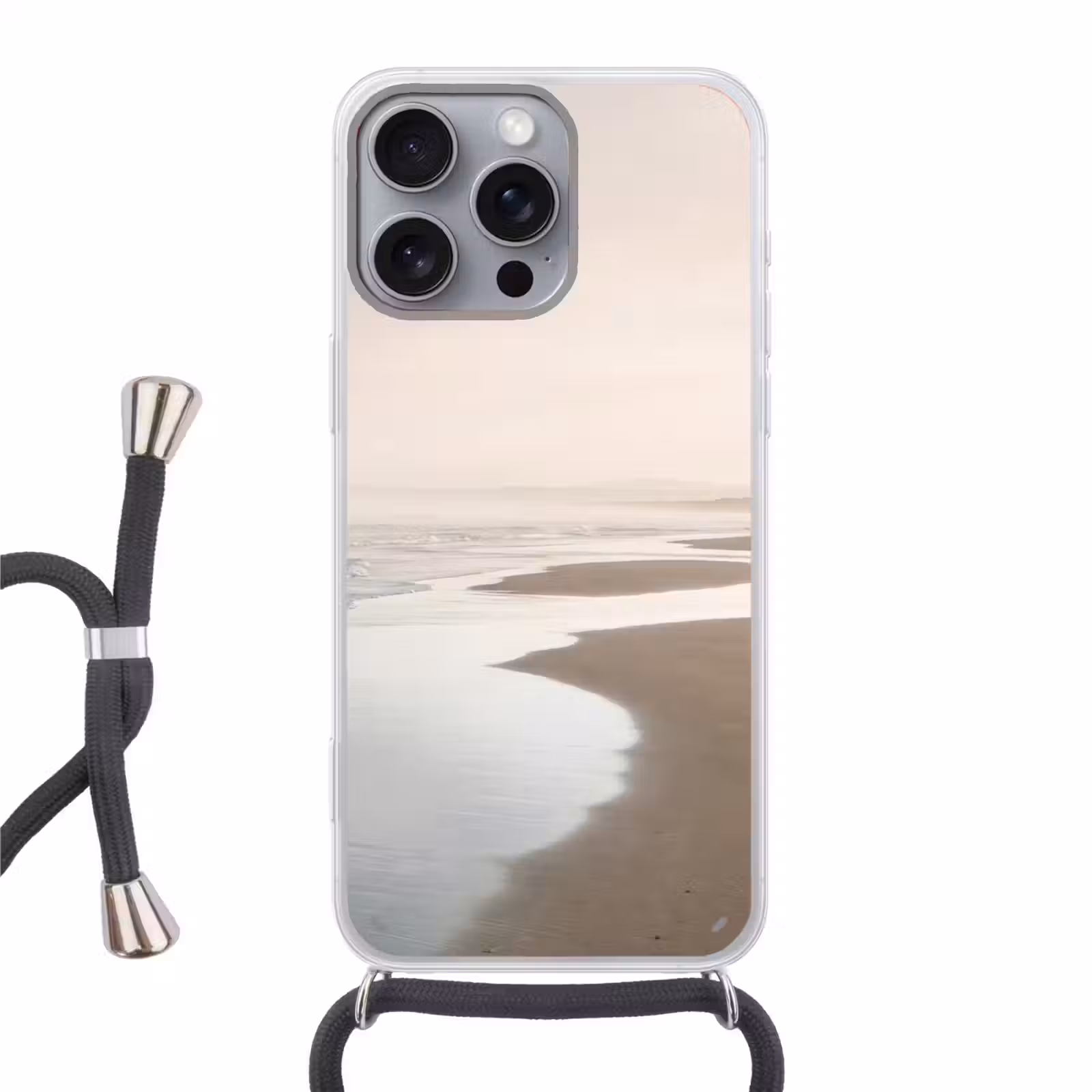 Telefoonhoesje met koord - Kustlijn - Strand - Oceaan — 1