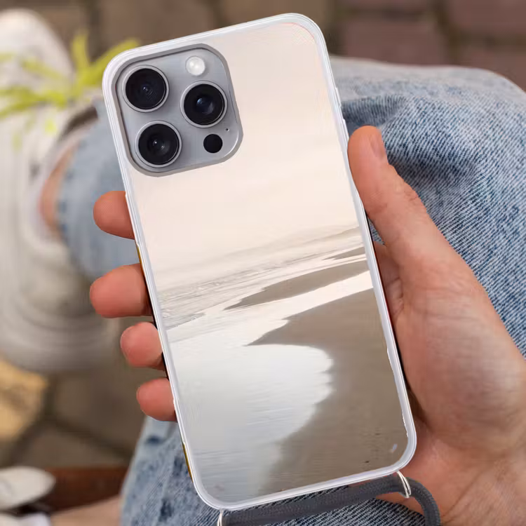 Telefoonhoesje met koord - Kustlijn - Strand - Oceaan — 2