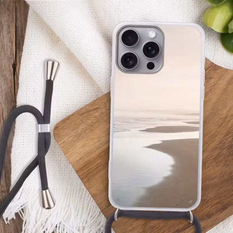 Telefoonhoesje met koord - Kustlijn - Strand - Oceaan — 3