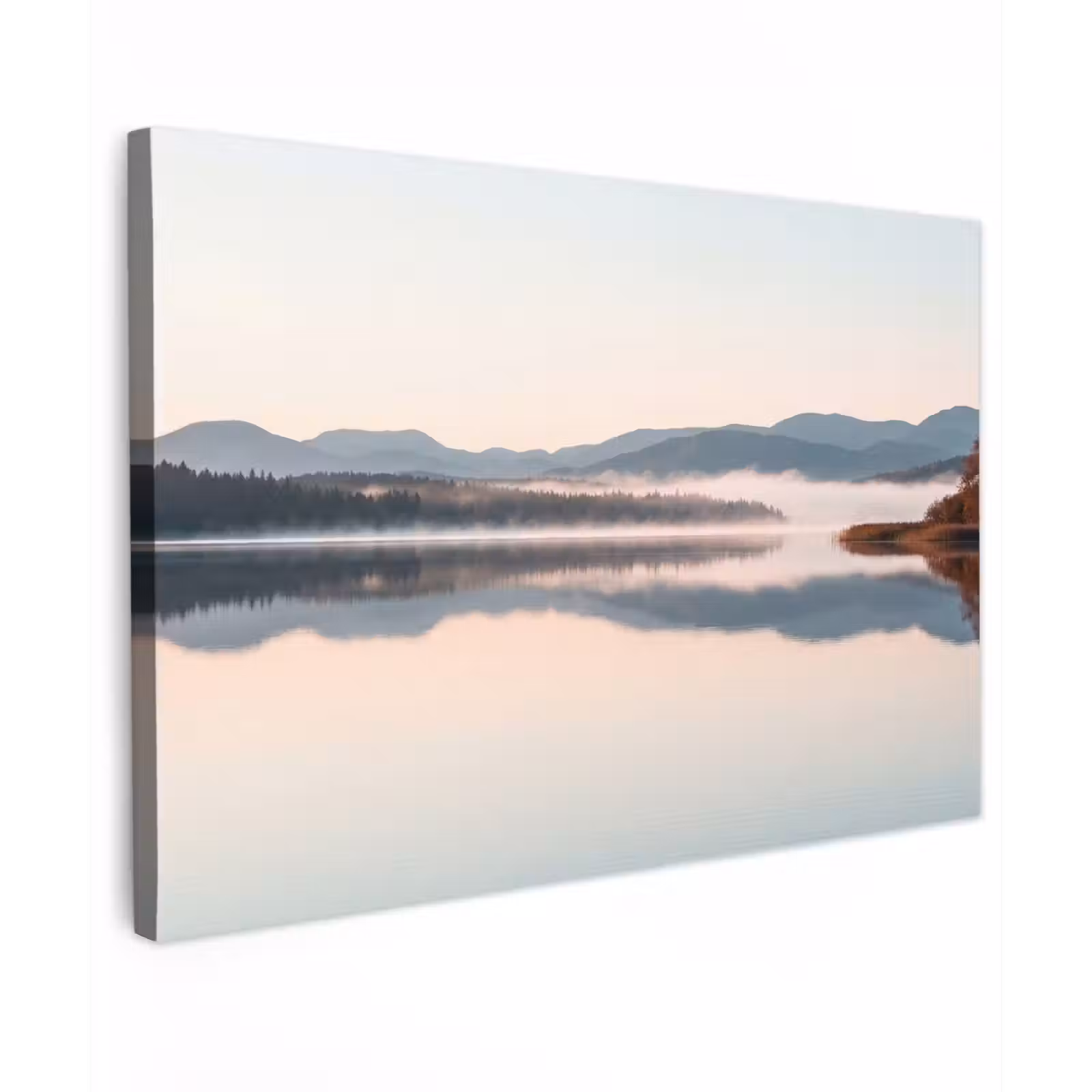 Buiten canvas - Water - Bomen - Mistlaag — 1