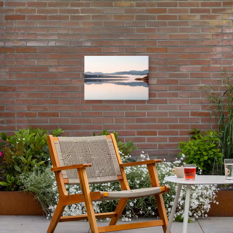 Buiten canvas - Water - Bomen - Mistlaag — 2