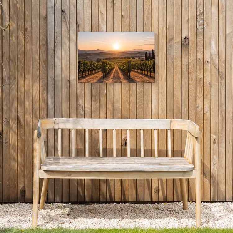Buiten canvas - Wijngaard - Zonsondergang - Landschap — 3