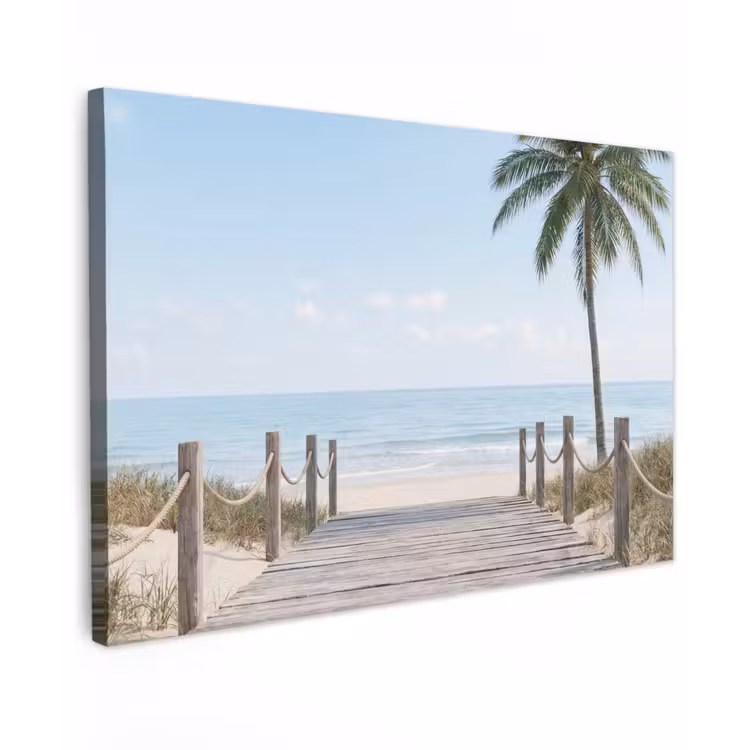 Buiten canvas - Palmbomen - Pad - Horizon — 1