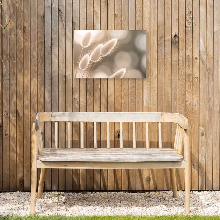 Buiten canvas - Hazestaartgras - Wit - Zonlicht — 3