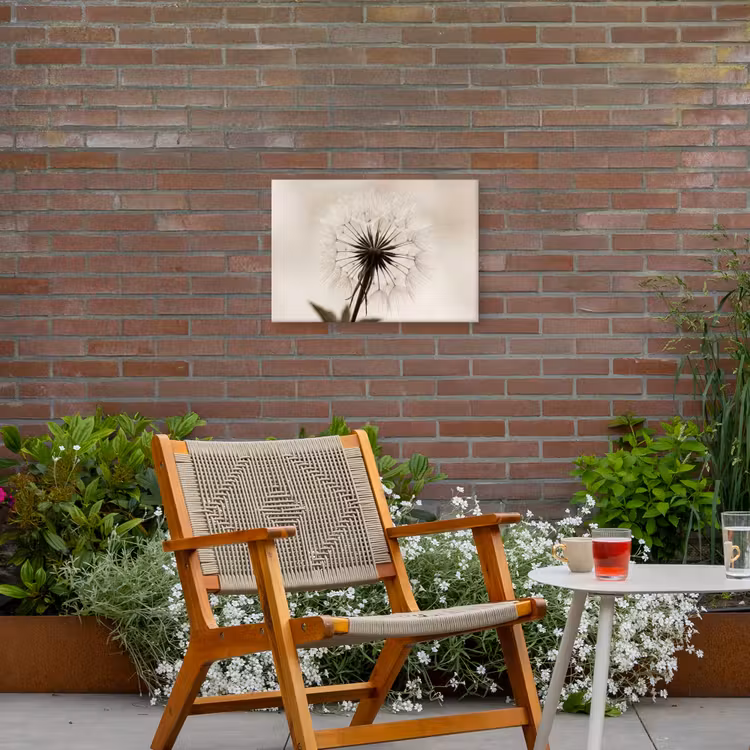 Buiten canvas - Paardenbloem - Minimalistisch - Wit — 2
