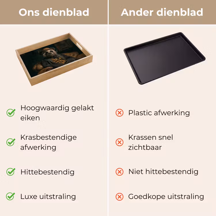 Dienblad - Panda - Hoed - Bril - Pak — 3