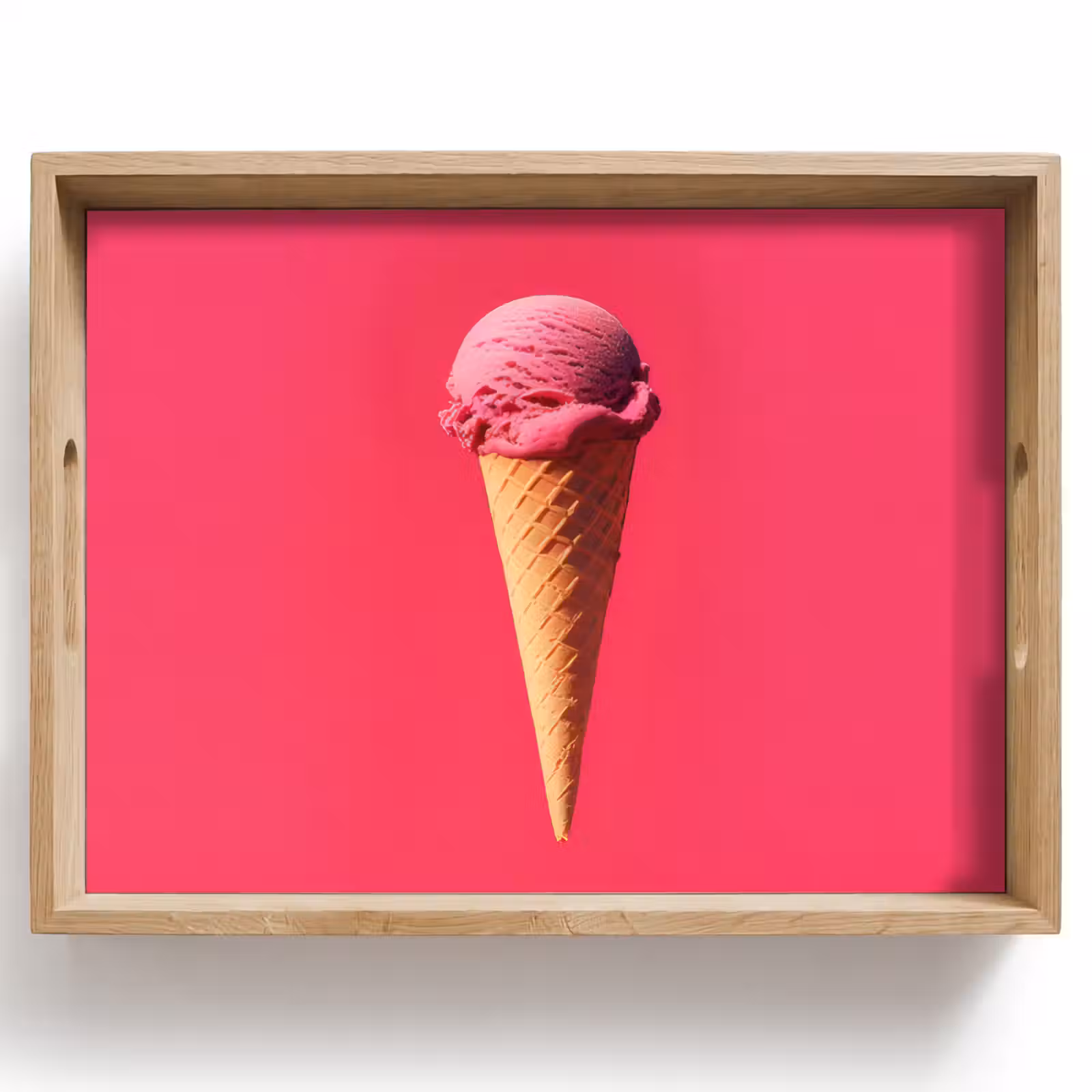 Dienblad - Schepijs - Roze - Hoorntje — 1