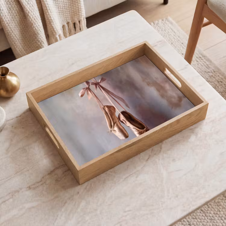 Dienblad - Balletschoenen - Satijn - Aardetinten — 2