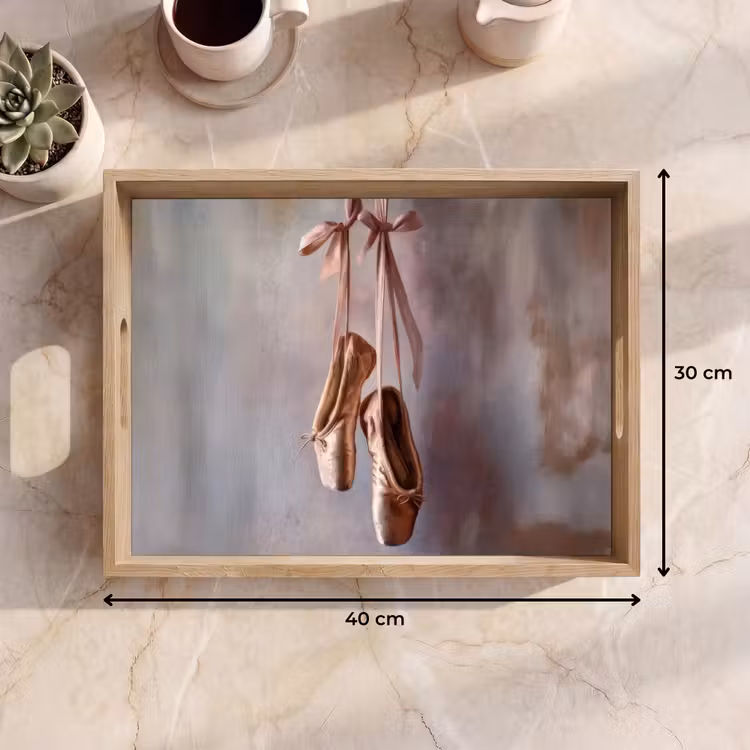 Dienblad - Balletschoenen - Satijn - Aardetinten — 9