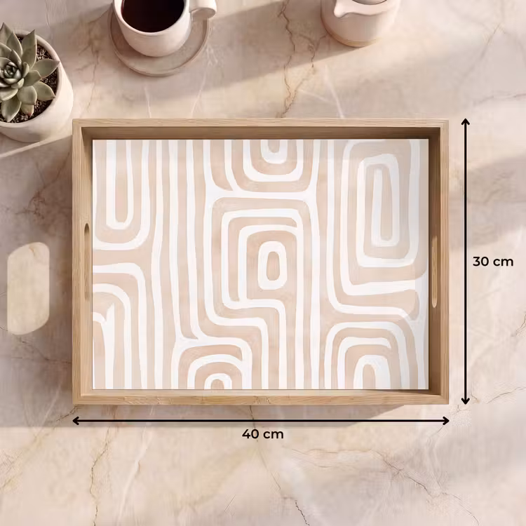 Dienblad - Decoratief - Labyrint - Beige — 9