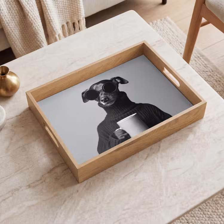 Dienblad - Coltrui - Hond - Bril - Mok — 2