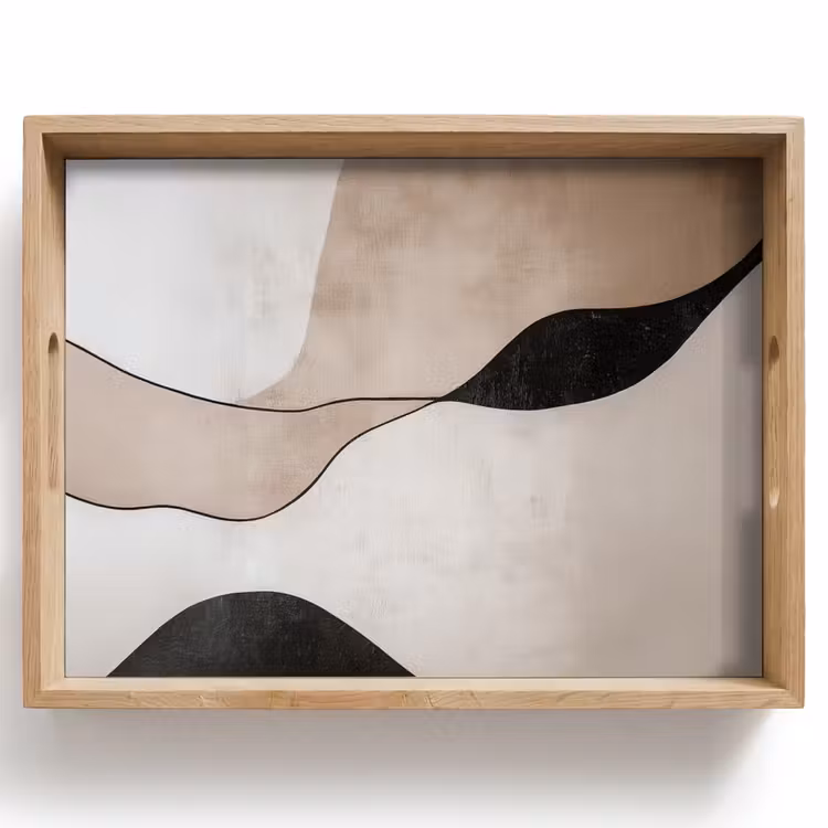 Dienblad - Contourlijnen - Abstracte landschap — 1