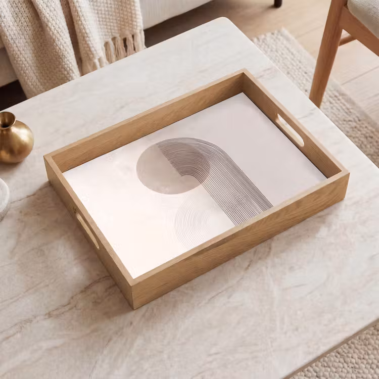Dienblad - Minimalistisch - Cirkel - Lichtgrijs — 2