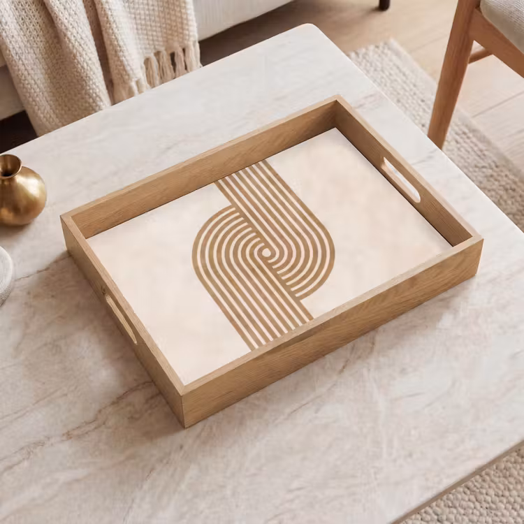 Dienblad - Symmetrische bocht - Koperkleurig — 2