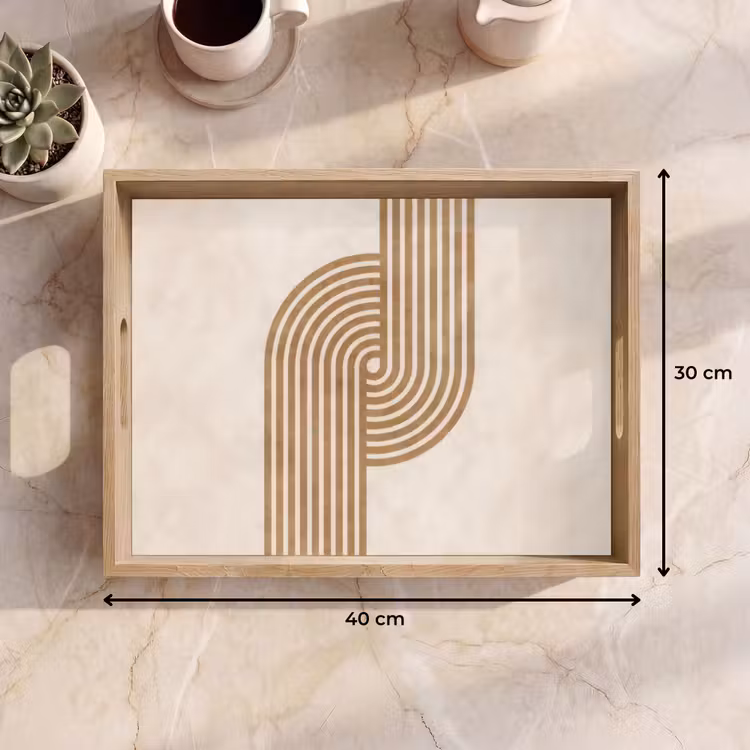 Dienblad - Symmetrische bocht - Koperkleurig — 9
