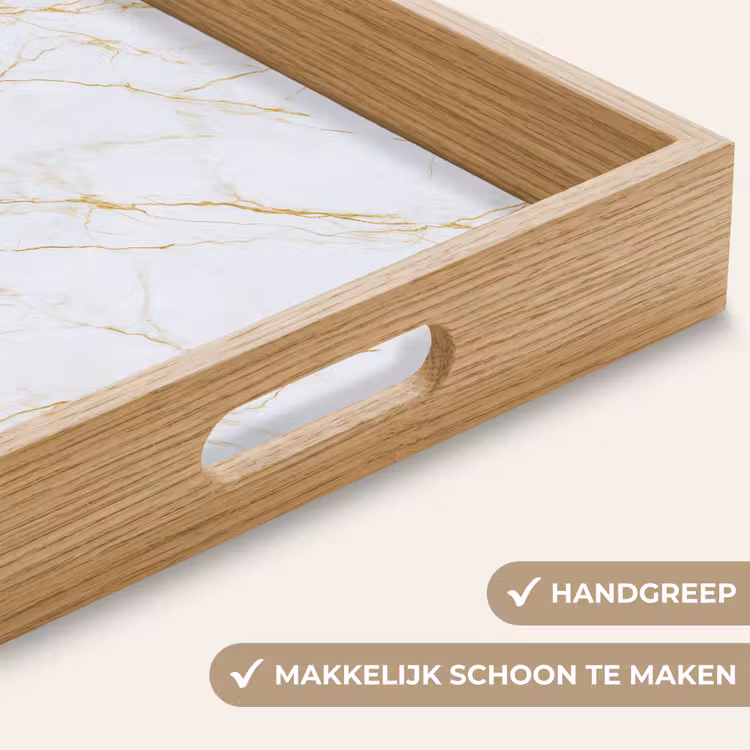 Dienblad - Marmer met Gouden Aders — 5