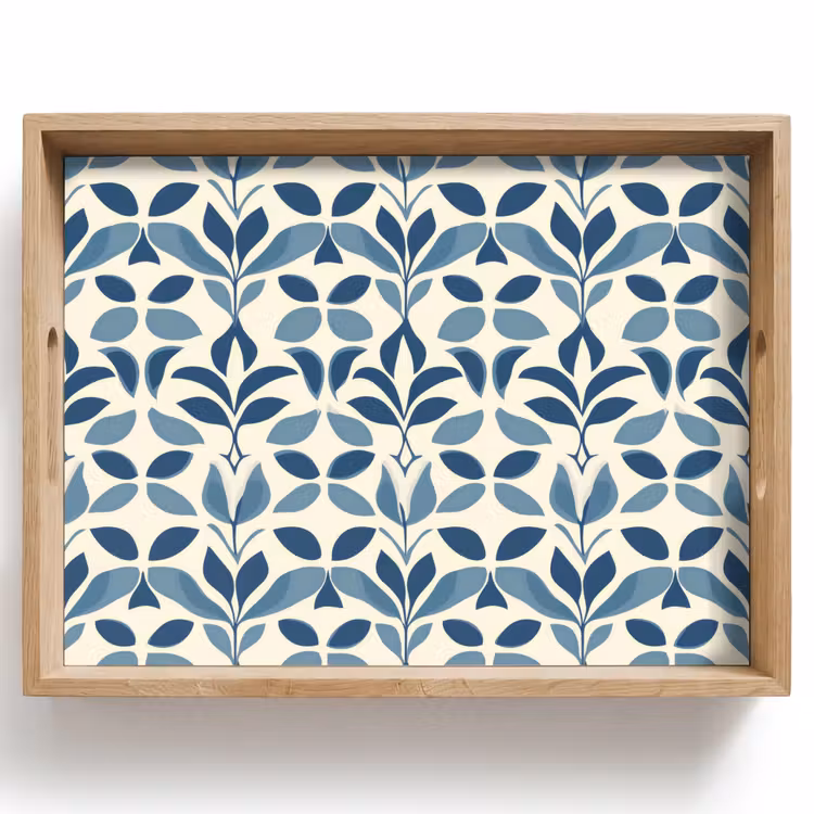 Dienblad - Flora - Modern - Blauw — 1