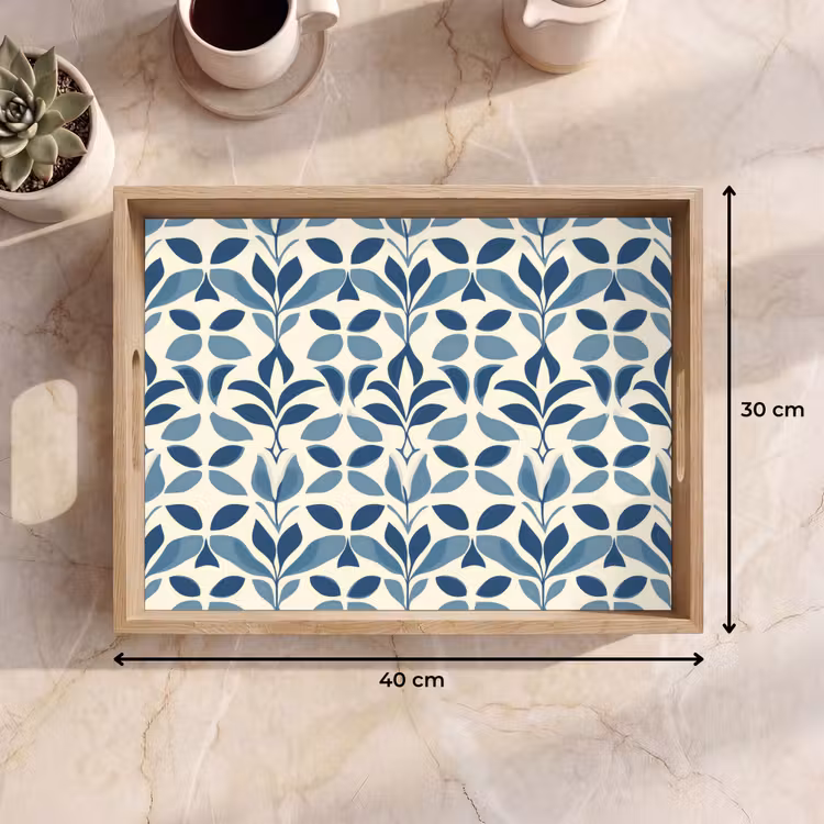 Dienblad - Flora - Modern - Blauw — 9