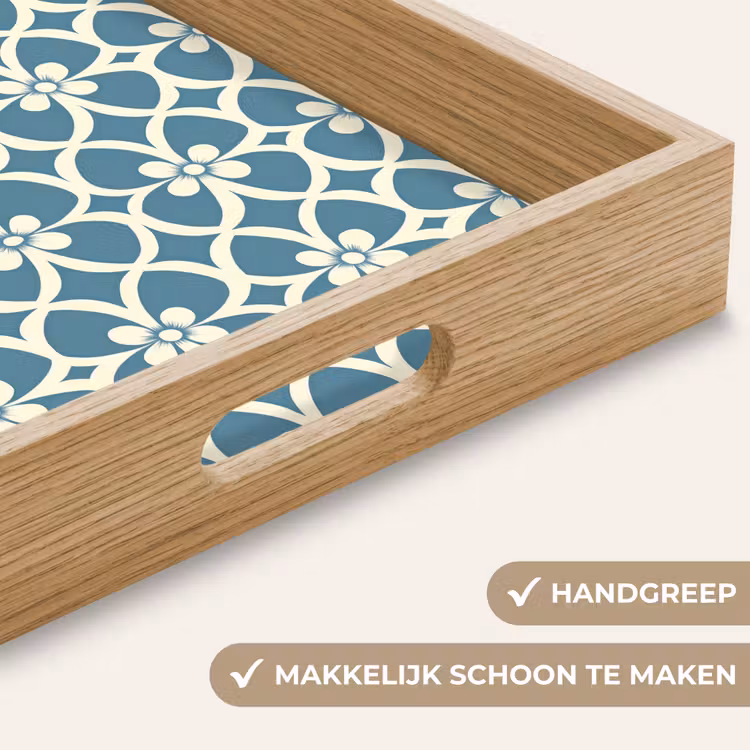 Dienblad - Patroon - Symmetrisch - Blauw — 5