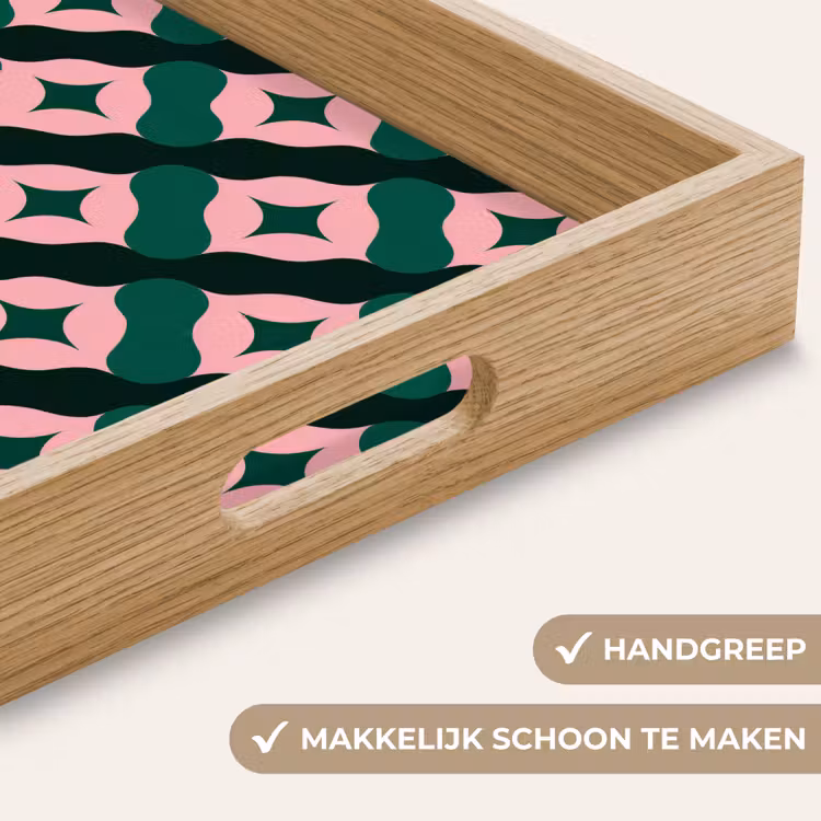 Dienblad - Groen - Roze - Retro - Sterren — 5