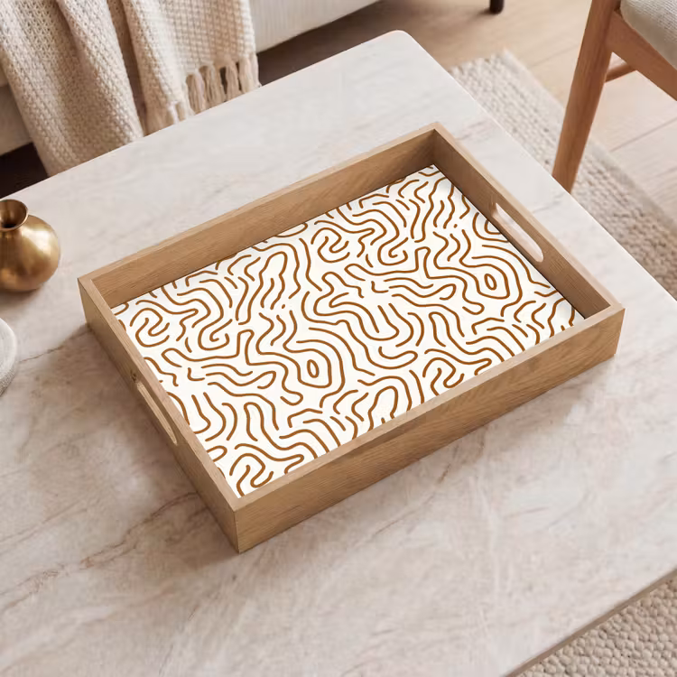 Dienblad - Minimalistisch - Patroon - Terracotta — 2