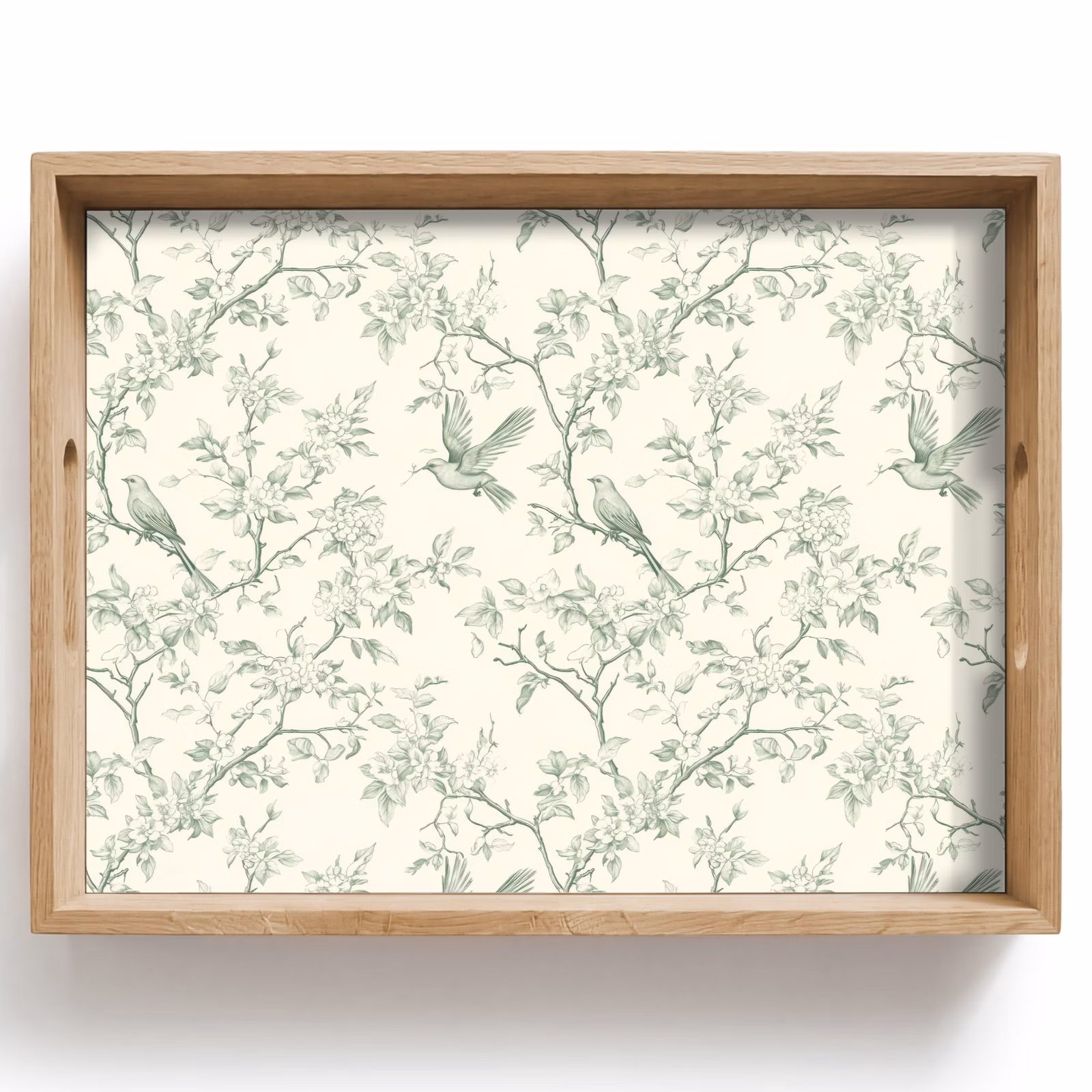 Dienblad - Klassiek - Vogels - Groen — 1
